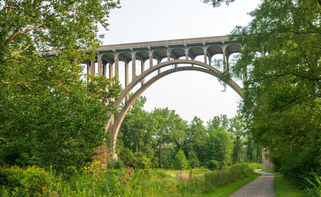 A view of Akron where the Akron Marathon is being held