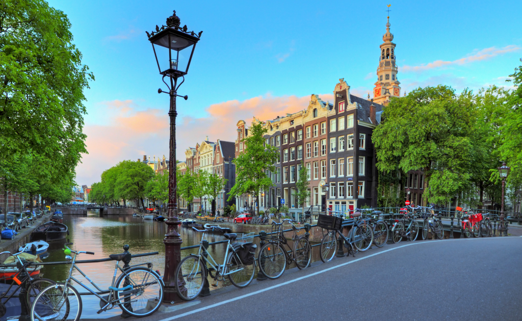 A view of Amsterdam where the Amsterdam Marathon is being held