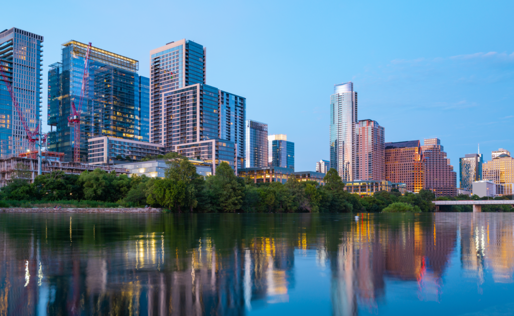 A view of Austin where the Austin Marathon is being held