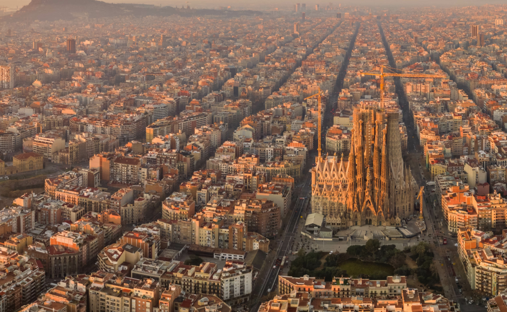 A View of Barcelona Where the Barcelona Marathon is Being held