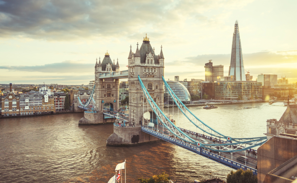 A View of London where the London Marathon is being held