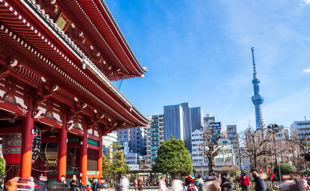 A View of Tokyo where the Tokyo Marathon is being held