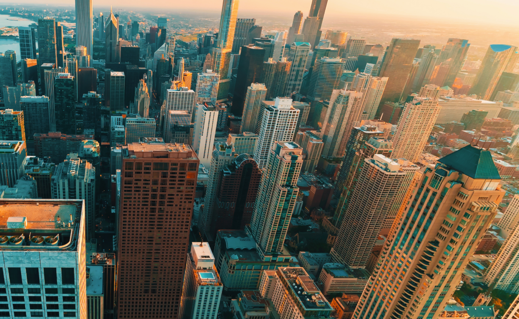 A View of Chicago where the Chicago Marathon is being held 