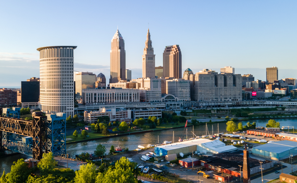 A View of Cleveland where the Clevaland Marathon is being held