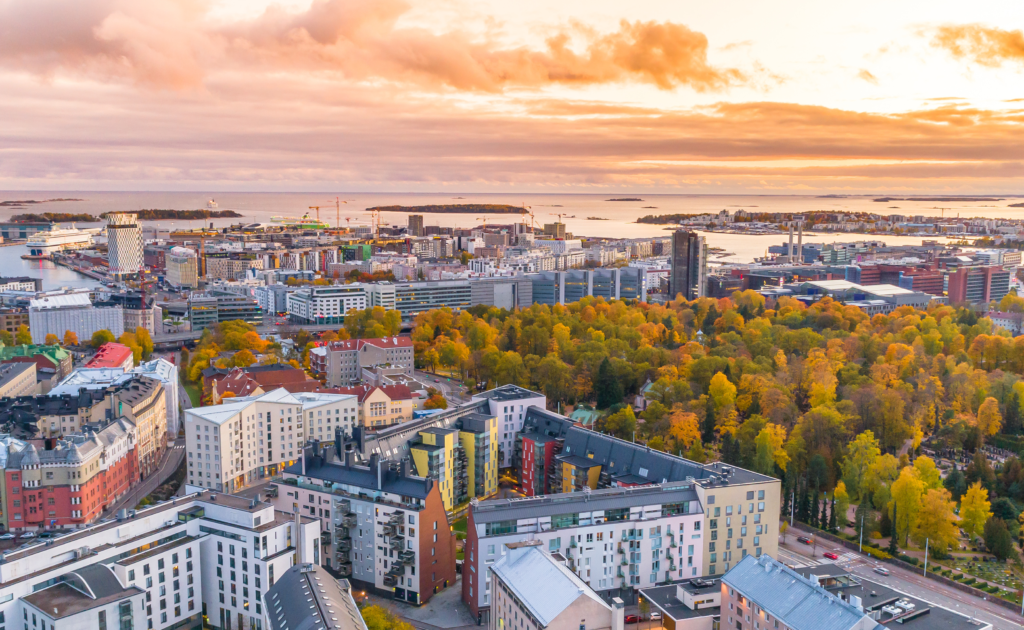 A View of Helsinki where the Helsinki City Marathon is being held