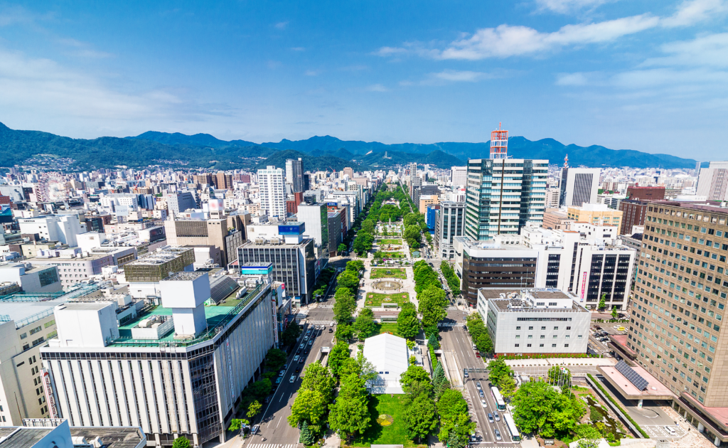 A View of Sapporo where the Hokkaido Marathon is being held