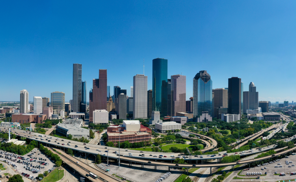 A View of Houston where the Houston Marathon is being held