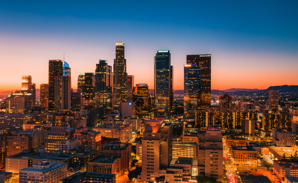 A View of Los Angeles where the Los Angeles Marathon is being held