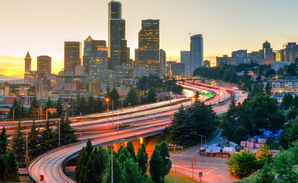 A View of Seattle where the Seattle Marathon is being held