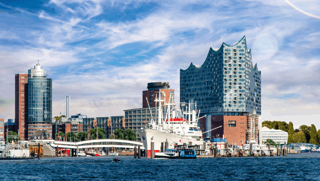 A view of Hamburg where the Hamburg Marathon is being held