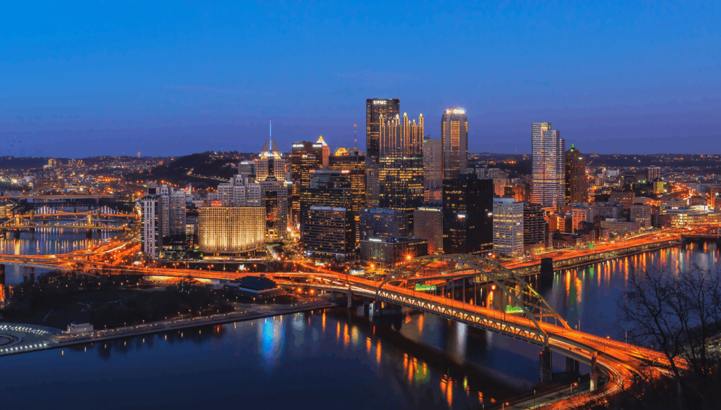 A View of Pittsburgh where the Pittsburgh Marathon is being held