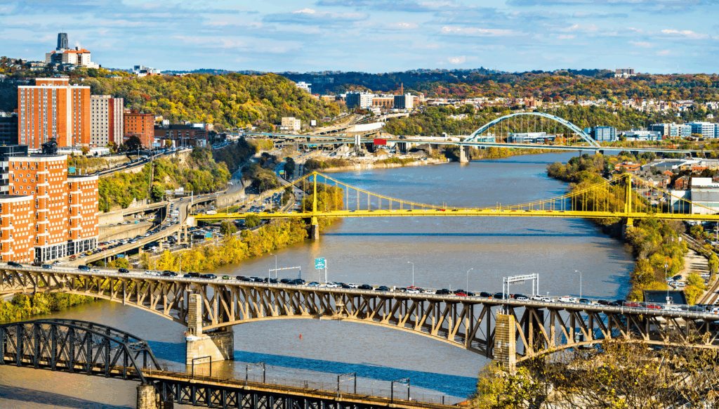 A View of Pittsburgh where the Pittsburgh Marathon is being held