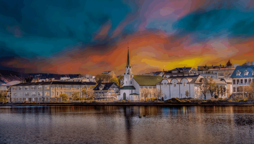 A View of Reykjavik where the Reykjavik Marathon is being held