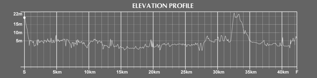Osaka Marathon Course Elevation