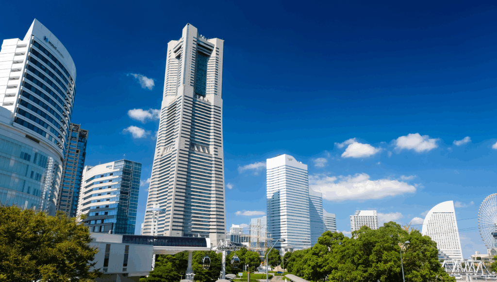 A View of Yokohama where the Yokohama Marathon is being held