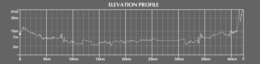 Kumamoto Castle Marathon Course Elevation