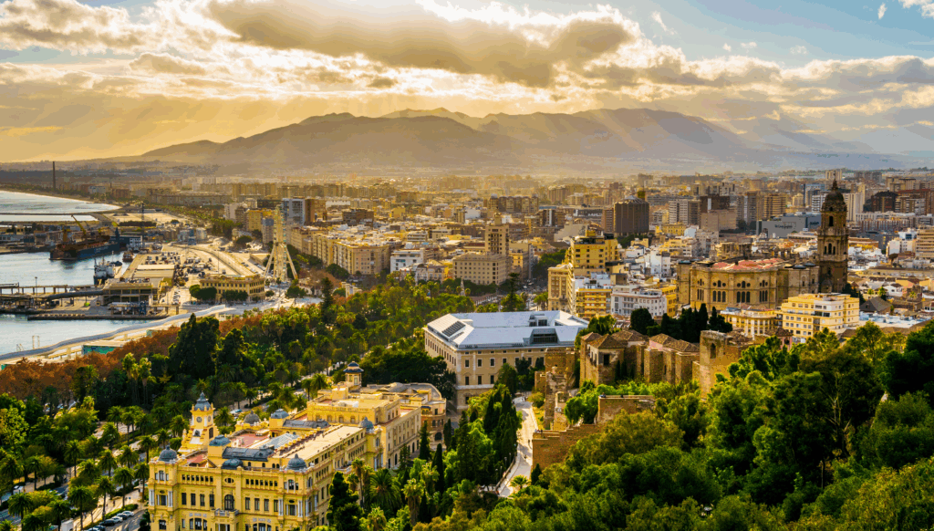 A View of Malaga where the Malaga Marathon is being held