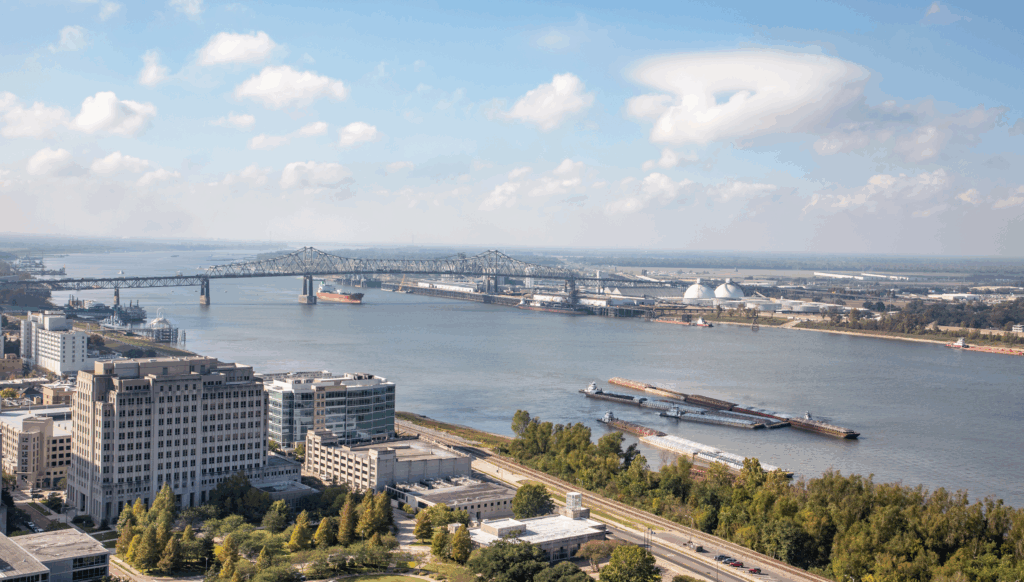 A View of Baton Rouge where The Louisiana Marathon is being held