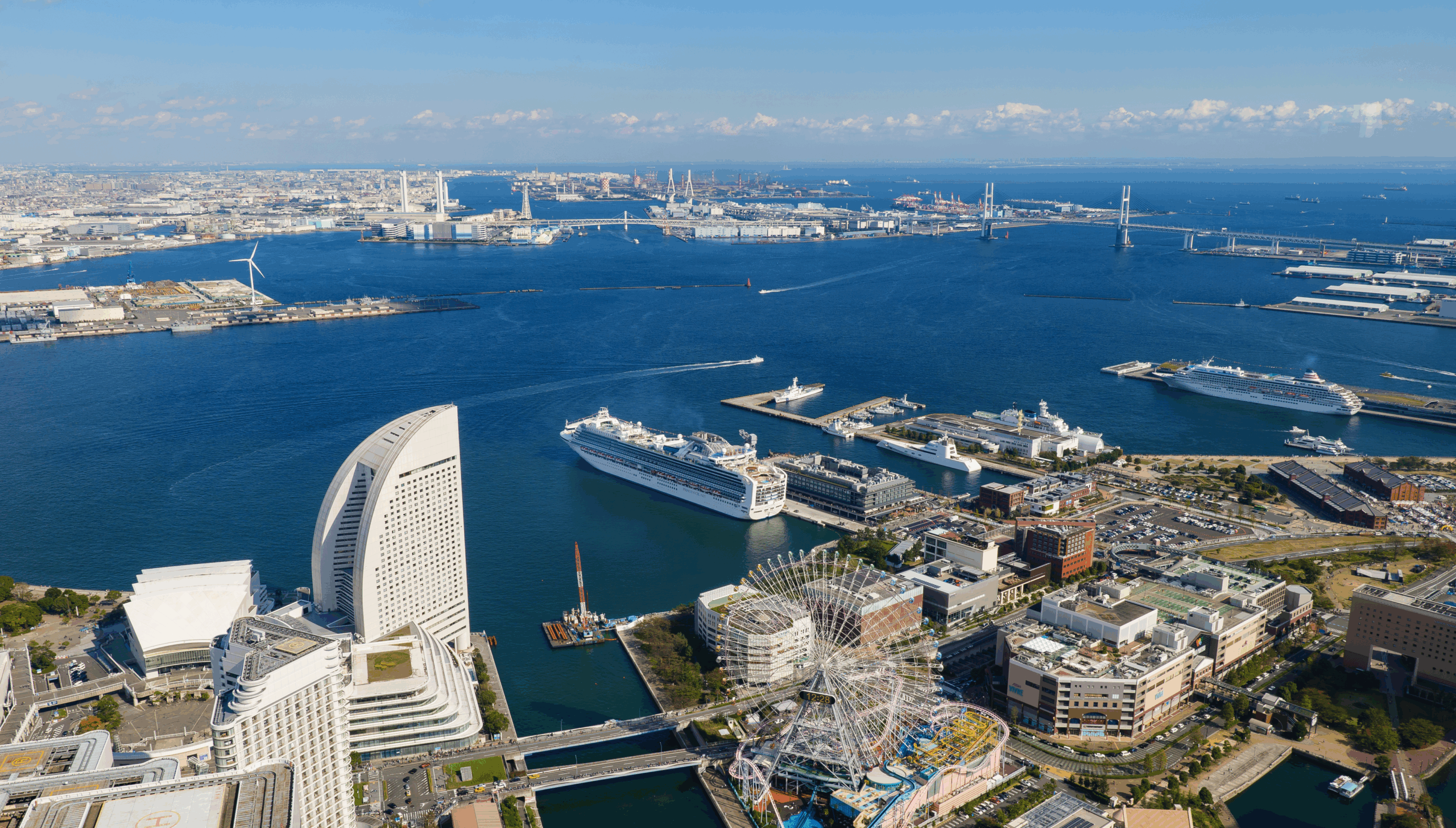 横浜マラソンが行われる横浜の風景