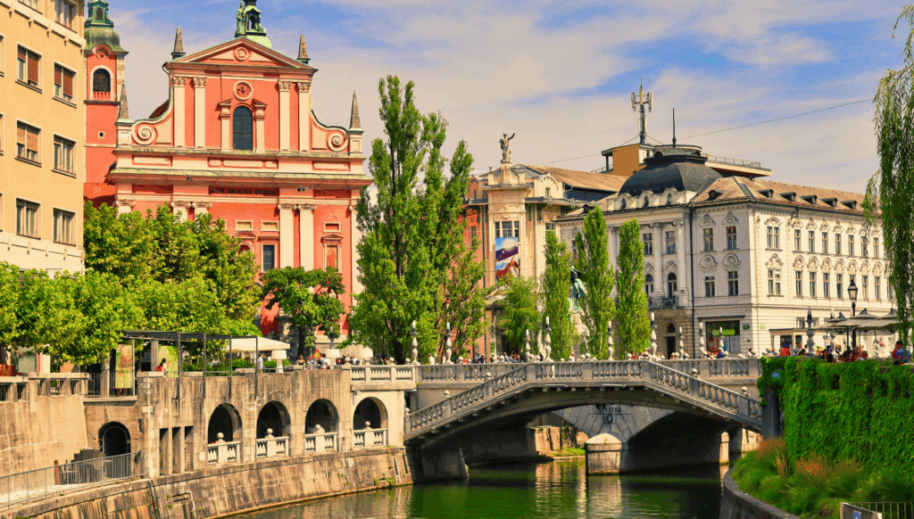 リュブリャナマラソンが行われるリュブリャナの風景